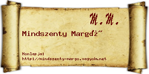 Mindszenty Margó névjegykártya